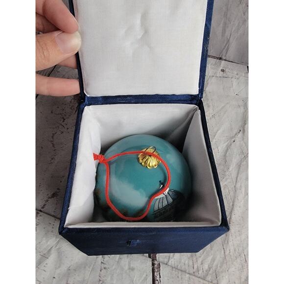 Reverse Hand Painted Christmas Ornament The Mother Church First Church of Christ - Picture 5 of 5